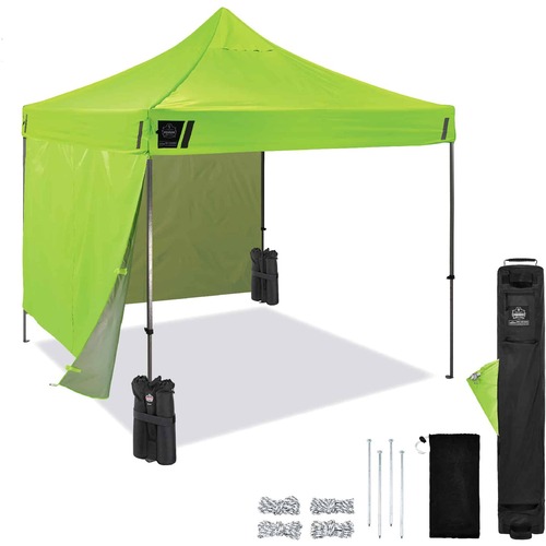 Shax 6051 Heavy-Duty Pop-Up Tent Kit - 10ft x 10ft / 3m x 3m - Canopy StyleLime - Acrylonitrile Butadiene Styrene (ABS), Plastic, Polyester, Polyurethane - Steel Frame