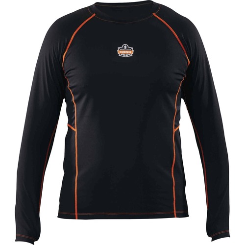 N-Ferno 6435 Thermal Base Layer Long Sleeve Shirt - Large Size - Fabric - Black