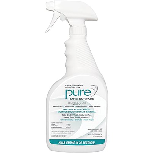 SKILCRAFT PURE Hard Surface Disinfectant - Ready-To-Use - 32 fl oz (1 quart) - Odorless, Caustic-free, Non-irritating, VOC-free - Clear Spray Bottle - 6 / Carton