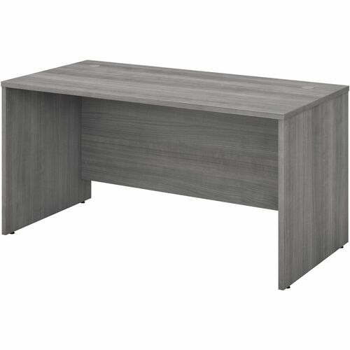 Bush Business Furniture Studio C 60W x 30D Office Desk - 59.5" x 29.4"29.8" - Band Edge - Finish: Platinum Gray, Thermofused Laminate (TFL)
