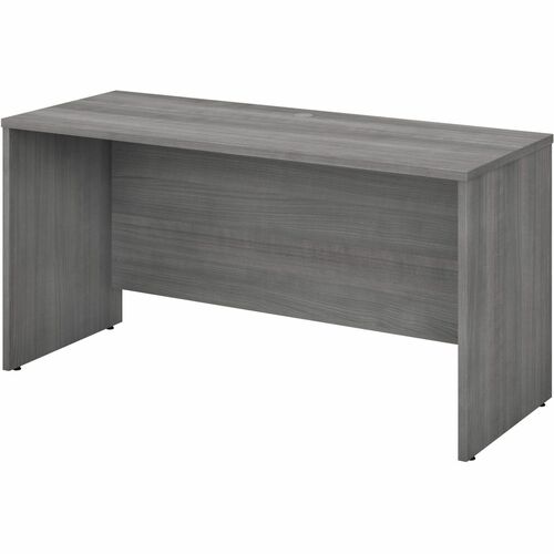 Bush Business Furniture Studio C 60W x 24D Credenza Desk - 59.5" x 23.4"29.8" - Finish: Platinum Gray, Thermofused Laminate (TFL)