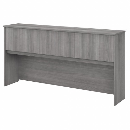 Bush Business Furniture Studio C 72W Hutch - 70.9" x 14.5"36" - 4 Door(s) - Finish: Platinum Gray, Thermofused Laminate (TFL)