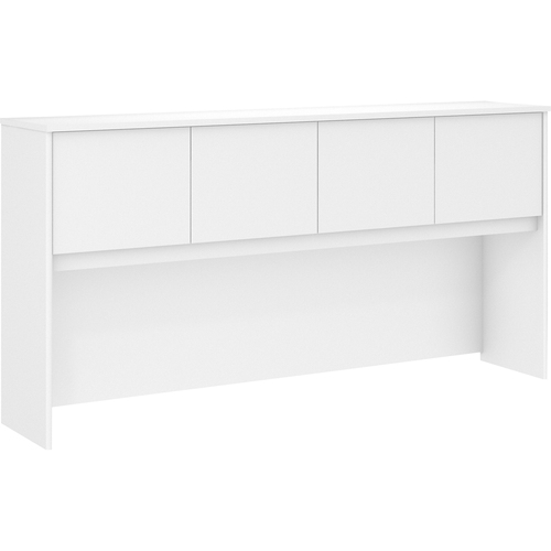 Bush Business Furniture Studio C 72W Hutch - 70.9" x 14.5"36" - 4 Door(s) - Finish: White, Thermofused Laminate (TFL)