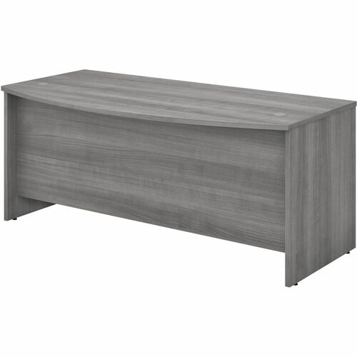 Bush Business Furniture Studio C 72w X 36d Bow Front Desk - 71" x 35.4"29.8" - Finish: Platinum Gray, Thermofused Laminate (TFL)