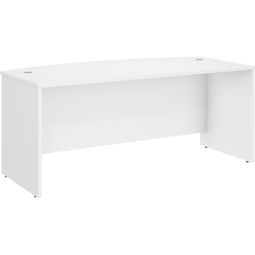 Bush Business Furniture Studio C 72w X 36d Bow Front Desk - 71" x 35.4"29.8" - Finish: White, Thermofused Laminate (TFL)