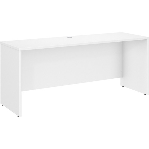 Bush Business Furniture Studio C 72W x 24D Credenza Desk - 71" x 23.4"29.8" - Finish: White, Thermofused Laminate (TFL)