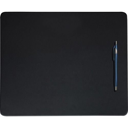Dacasso Leatherette Conference Table Pad - Rectangular - 14" Width - Top Grain Leather - Black