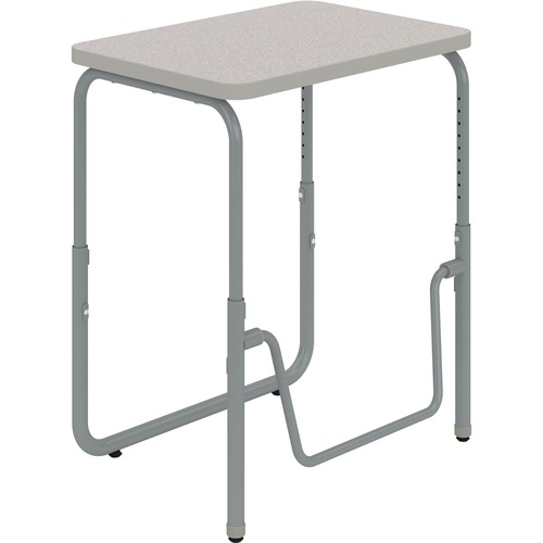 Safco AlphaBetter 2.0 Height - Adjustable Student Desk with Pendulum Bar 22"-30" - Gray Nebula Rectangle Top - 200 lb Capacity - Adjustable Height - 22" to 30" Adjustment - 27.75" Table Top Width x 19.75" Table Top Depth x 1.20" Table Top Thickness - 30" 