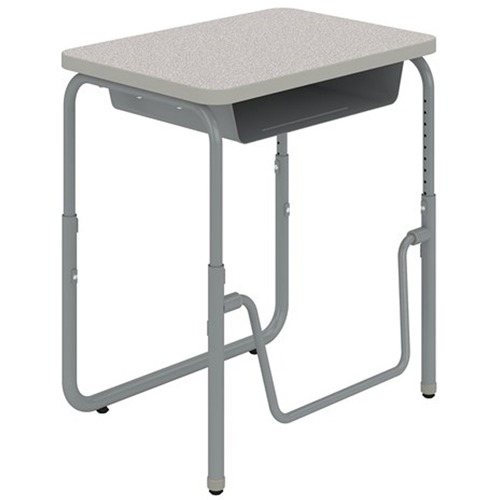 Safco AlphaBetter 1222GR Student Desk - For - Table TopGray Nebula Rectangle Top - 200 lb Capacity - Adjustable Height - 22" to 30" Adjustment x 27.75" Table Top Width x 19.75" Table Top Depth x 1.20" Table Top Thickness - 30" Height - Assembly Required -