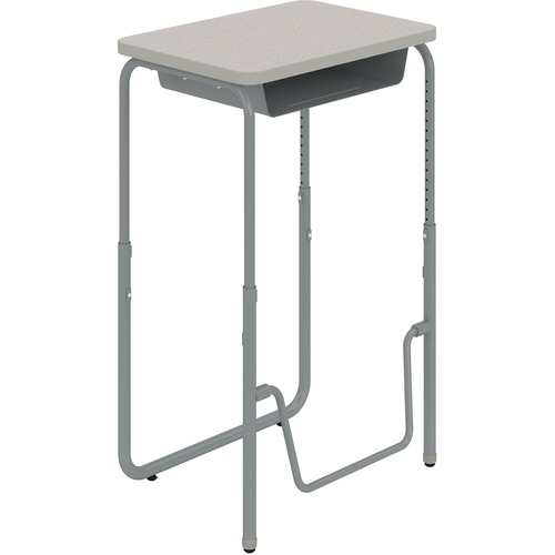 Safco AlphaBetter 1224GR Student Desk - For - Table TopGray Nebula Rectangle Top - 200 lb Capacity - Adjustable Height - 29" to 43" Adjustment x 27.75" Table Top Width x 19.75" Table Top Depth x 1.20" Table Top Thickness - 43" Height - Assembly Required -