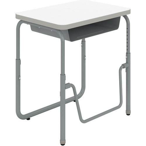 Safco AlphaBetter 1222DE Student Desk - Rectangle Top - 200 lb Capacity - Adjustable Height - 22" to 30" Adjustment - 27.75" Table Top Width x 19.75" Table Top Depth x 1.20" Table Top Thickness - 30" Height - Assembly Required - High Pressure Laminate (HP