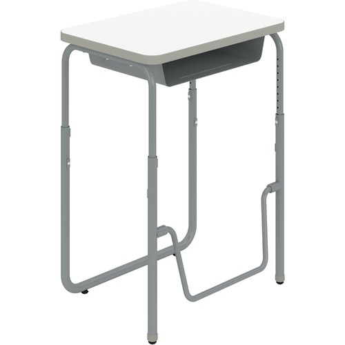 Safco AlphaBetter 1224DE Student Desk - For - Table TopRectangle Top - 200 lb Capacity - Adjustable Height - 29" to 43" Adjustment x 27.75" Table Top Width x 19.75" Table Top Depth x 1.20" Table Top Thickness - 43" Height - Assembly Required - High Pressu