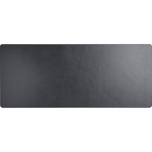 Dacasso Leather Keyboard/Mouse Desk Mat - Rectangular - 30" Width - Top Grain Leather, Velveteen - Black