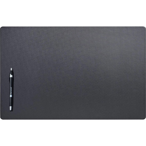 Dacasso Leatherette Conference Pad - Rectangular - 22" Width - Leatherette, Velveteen - Black