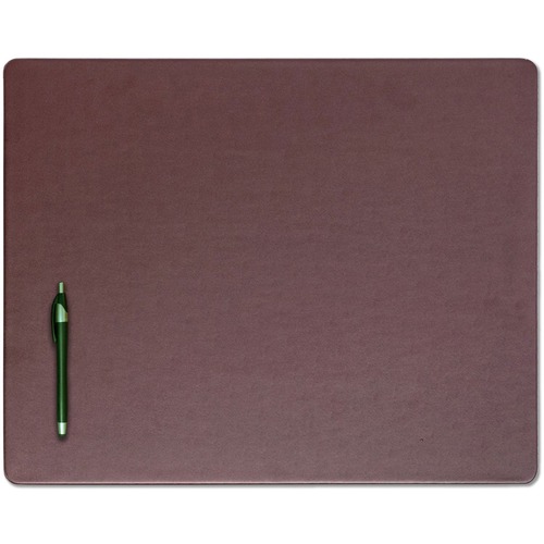 Dacasso Leatherette Conference Table Pad - Rectangular - 20" Width - Leatherette, Velveteen - Chocolate Brown