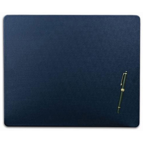 Dacasso Leatherette Conference Table Pad - Rectangular - 17" Width - Leatherette, Velveteen - Navy Blue