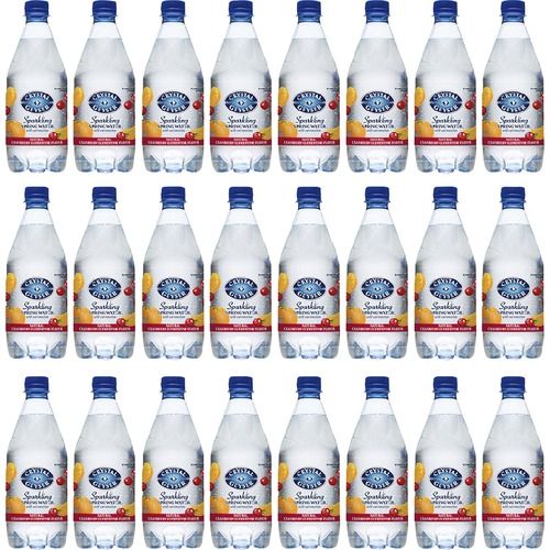 Crystal Geyser Natural Cranberry Clementine Sparkling Spring Water - Ready-to-Drink - 18 fl oz (532 mL) - 24 / Carton / Bottle