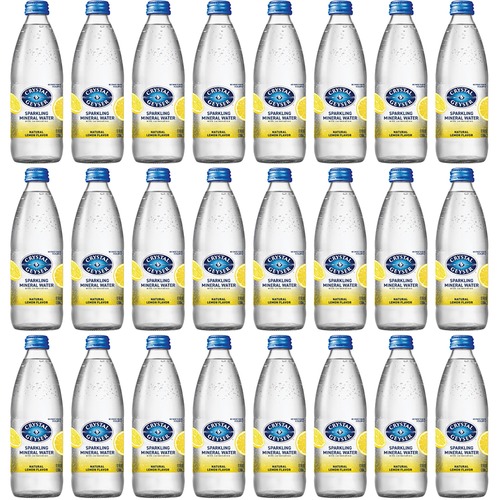 Crystal Geyser Natural Lemon Sparkling Spring Water - Ready-to-Drink - Sugar Free - 12 fl oz (355 mL)Bottle - 24 / Carton