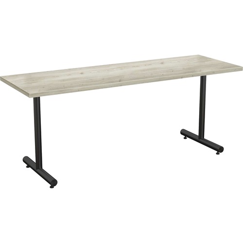 Special-T Kingston Training Table Component - For - Table TopAged Driftwood Rectangle Top - Black T-shaped Base - 72" Table Top Length x 24" Table Top Width - 29" Height - Assembly Required - Thermofused Laminate (TFL) Top Material - 1 Each