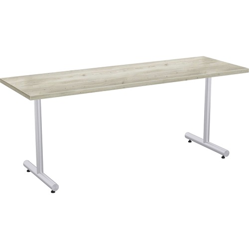 Special-T Kingston Training Table Component - Aged Driftwood Rectangle Top - Metallic Sand T-shaped Base - 72" Table Top Length x 24" Table Top Width - 29" Height - Assembly Required - Thermofused Laminate (TFL) Top Material - 1 Each