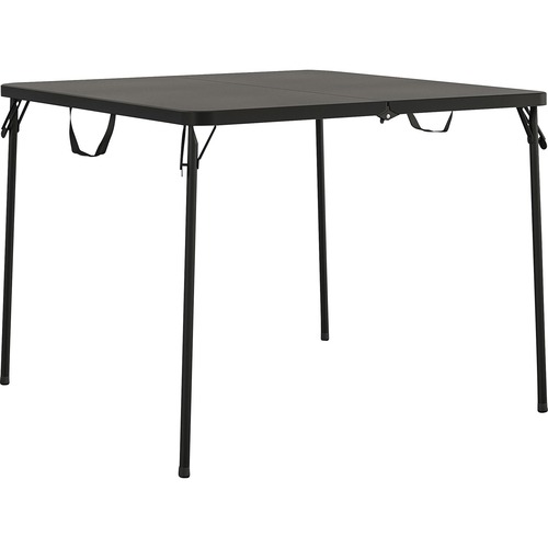 Cosco XL Fold-in-Half Card Table - Four Leg Base - 4 Legs - 38.50" Table Top Width x 38.50" Table Top Depth - 29.50" Height - Black