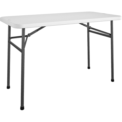 Cosco Straight Folding Utility Table - Rectangle Top - Four Leg Base - 4 Legs - 48" Table Top Width x 24" Table Top Depth - 29.25" Height - White