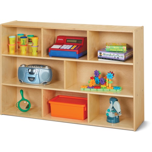 young Time 3-Shelf Storage Unit - 8 Compartment(s) - 3 Shelf(ves) - 31.5" Height x 48" Width x 12" Depth - Rounded Corner, Eco-friendly, UV Resistant, Durable, Easy to Clean, Moisture Resistant - Baltic - Hardboard, Laminate - 1 Each