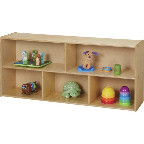 young Time 2-shelf Storage Unit - 2 Shelf(ves) - 21.5" Height x 48" Width x 12" Depth - Rounded Edge, Durable, Laminated, Easy to Clean, Rounded Corner - Baltic - Thermally Fused Laminate - 1 Each