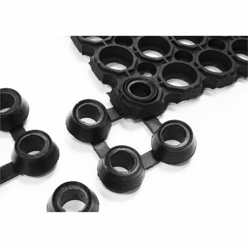 Floortex Doortex® Octomat Connectors for Doortex All-Weather Octomats - Pack of 10 - 4" Width x 2" Depth - 10 Each - Black - Plastic