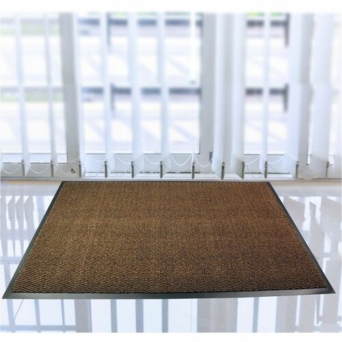 Floortex Doortex Advantagemat Brown Door Mat - 24" x 36" - 36" Length x 24" Width x 0.250" Depth x 0.250" Thickness - Rectangular - Polypropylene, Vinyl - Brown - 1 Each - TAA Compliant