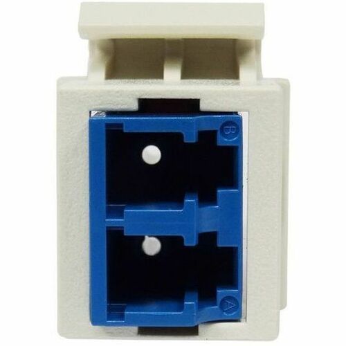 Ortronics 1-lc (2 Fibers) Fiber Keystone Module, Blue Adapter, Fog White Housing