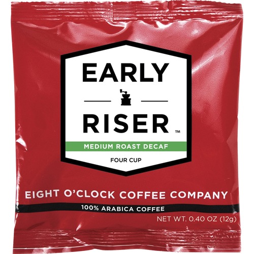 EIGHT O'CLOCK Pouch Early Riser Decaf Coffee - 100 / Carton