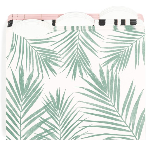 U Brands 1/3 Tab Cut Letter Top Tab File Folder - 8 1/2" x 11" - Assorted Tab Position - Multi-colored - 24