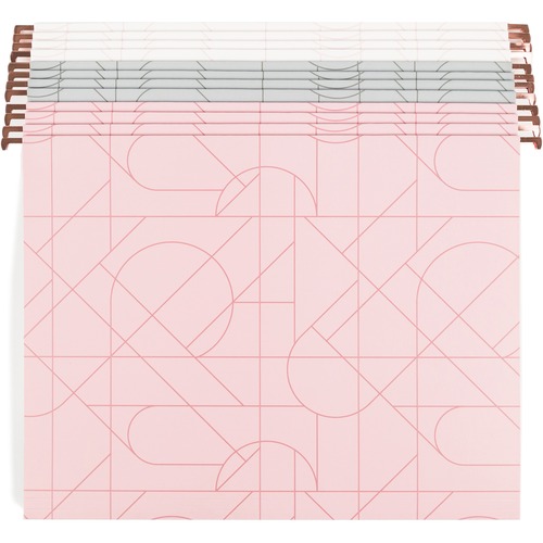 U Brands 1/5 Tab Cut Letter Hanging Folder - 8 1/2" x 11" - Assorted Tab Position - Multi-colored - 12