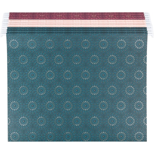 U Brands 1/5 Tab Cut Letter Hanging Folder - 8 1/2" x 11" - Assorted Tab Position - 12