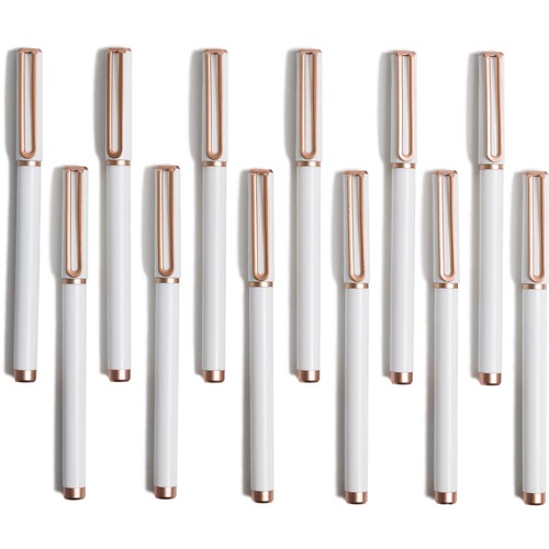 U Brands Catalina Porous Pens, 12 Count - 0.7 mm Pen Point - White Barrel - 12