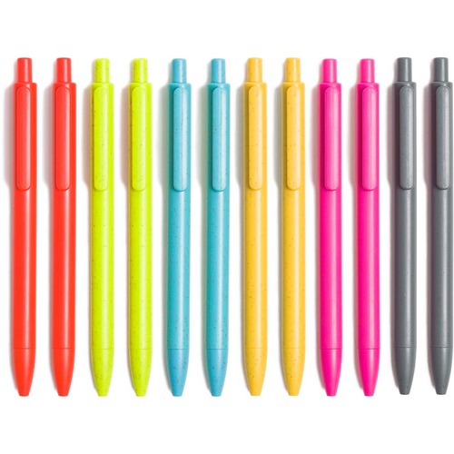 U Brands Eco Line Bold & Bright Hybrid Ink Pens, 12 Count - 0.7 mm Pen Point - 12