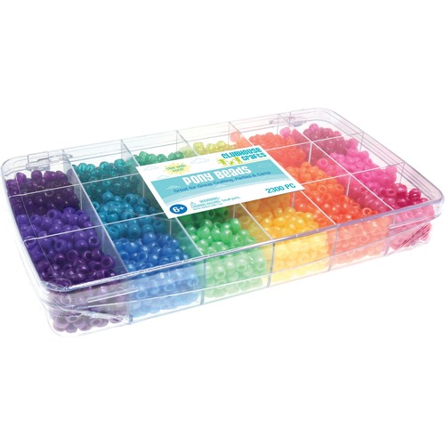 Advantus Sulyn Pony Bead Box - Crafting, Fun and Learning - 2300 Piece(s) - Multi - 1 Each