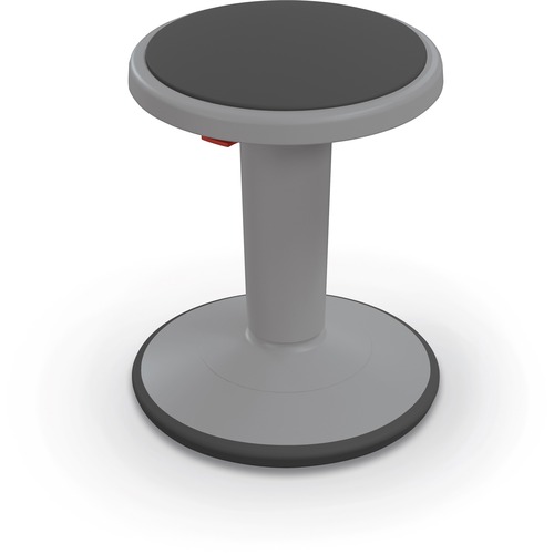 Balt Hierarchy Grow Stool - Gray Polypropylene, Thermoplastic Elastomer (TPE) Seat - Cool Gray Polypropylene Frame - Rounded Base - 1 Each