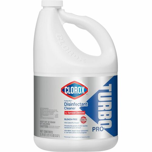 Clorox Turbo Pro Disinfectant Cleaner for Sprayer Devices - 121 fl oz (3.8 quart) - Fresh ScentBottle - 1 Each - Bleach-free, Versatile, Antibacterial - White