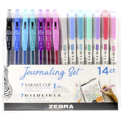 Picture of Zebra Journaling Set Mildliner & Sarasa Clip Gel Pen and Highlighter Set
