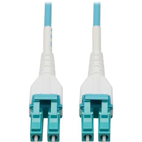 Tripp Lite Fiber Cable 100G MMF Duplex 50/125 OM4 LC/LC Armored Aqua 100M - 328.08 ft Fiber Optic Network Cable for Network Device, Patch Panel, Switch - First End: 2 x LC Male Network - Second End: 2 x LC Male Network - 100 Gbit/s - LSZH, OFNR - 50/125 &