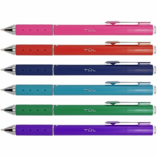 TUL® GL Series Retractable Gel Pen, Limited Edition, Medium Point, 0.7 mm, Assorted Barrel Color, Assorted Candy Ink - Medium Pen Point - 0.7 mm Pen Point Size - Refillable - Retractable - Assorted Candy Gel-based Ink - Assorted Plastic Barrel - Metal