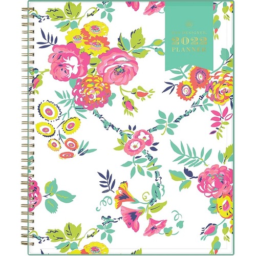 Day Designer 2022 Peyton White 8.5 x 11 Weekly Planner - Large Size - Weekly, Monthly - 12 Month - January 2022 - December 2022 - 1 Week, 1 Month Double Page Layout - 8 1/2" x 11" Sheet Size - Twin Wire - Peyton White CoverFlexible Clear Pocket Cover, Goa