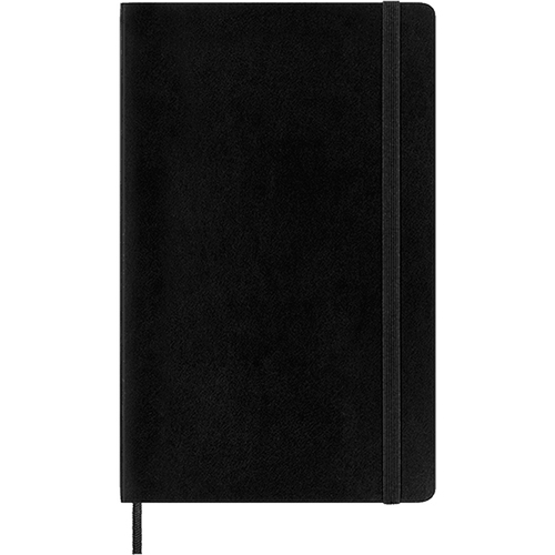 Moleskine Classic Planner - Large Size - Yearly, Monthly, Weekly - 12 Month - January 2022 - December 2022 - 1 Week Double Page Layout - 5" x 8 1/4" Ivory Sheet - Book Bound - Elastic - Black - Paper - 8.3" Height x 5.2" Width - Rounded Corner, Ribbon Mar