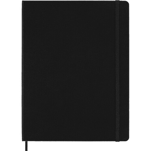 Moleskine Classic Planner - Yearly, Monthly, Weekly - 12 Month - January 2022 - December 2022 - 1 Week Double Page Layout - 7 1/2" x 9 3/4" Ivory Sheet - Book Bound - Elastic - Black - Paper - Rounded Corner, Ribbon Marker, Reusable, Acid-free, Hard Cover