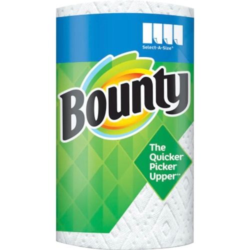 Bounty Select-A-Size Sheets - 2 Ply - 5.31" x 44.06 ft - 98 Sheets/Roll - 1.75" Roll Diameter - 1.50" Core - White - Paper - 2 Rolls Per Pack - 24 / Carton