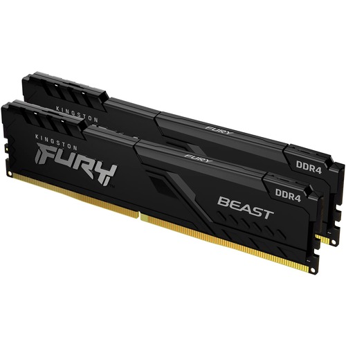 Kingston FURY Beast 16GB (2 x 8GB) DDR4 SDRAM Memory Kit - 16 GB (2 x 8GB) - DDR4-2666/PC4-21333 DDR4 SDRAM - 2666 MHz - CL16 - 1.20 V - 288-pin - DIMM - Lifetime Warranty