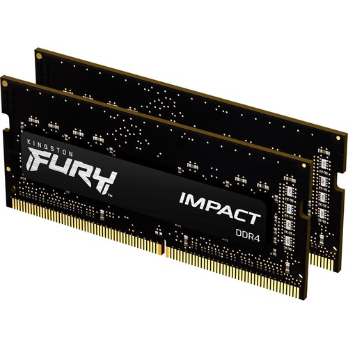 Kingston FURY Impact 16GB (2 x 8GB) DDR4 SDRAM Memory Kit - For Notebook - 16 GB (2 x 8GB) - DDR4-2666/PC4-21333 DDR4 SDRAM - 2666 MHz - CL15 - 1.20 V - 260-pin - SoDIMM - Lifetime Warranty