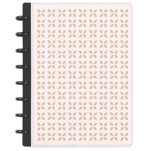 TUL® Brilliance Discbound Notebook, Junior Size, 60 Sheets, Rose Gold - TUL™ Brilliance Custom Note-Taking System Notebook, 5 1/2" x 8 1/2", Rose Gold